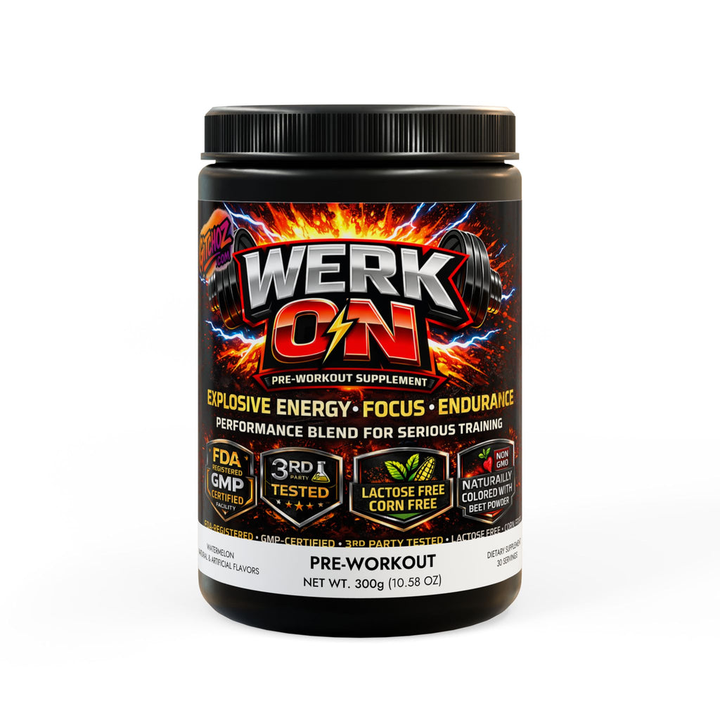 Gitchoz Werk On Pre-Workout Supplement, Watermelon (300g, 10.58oz)