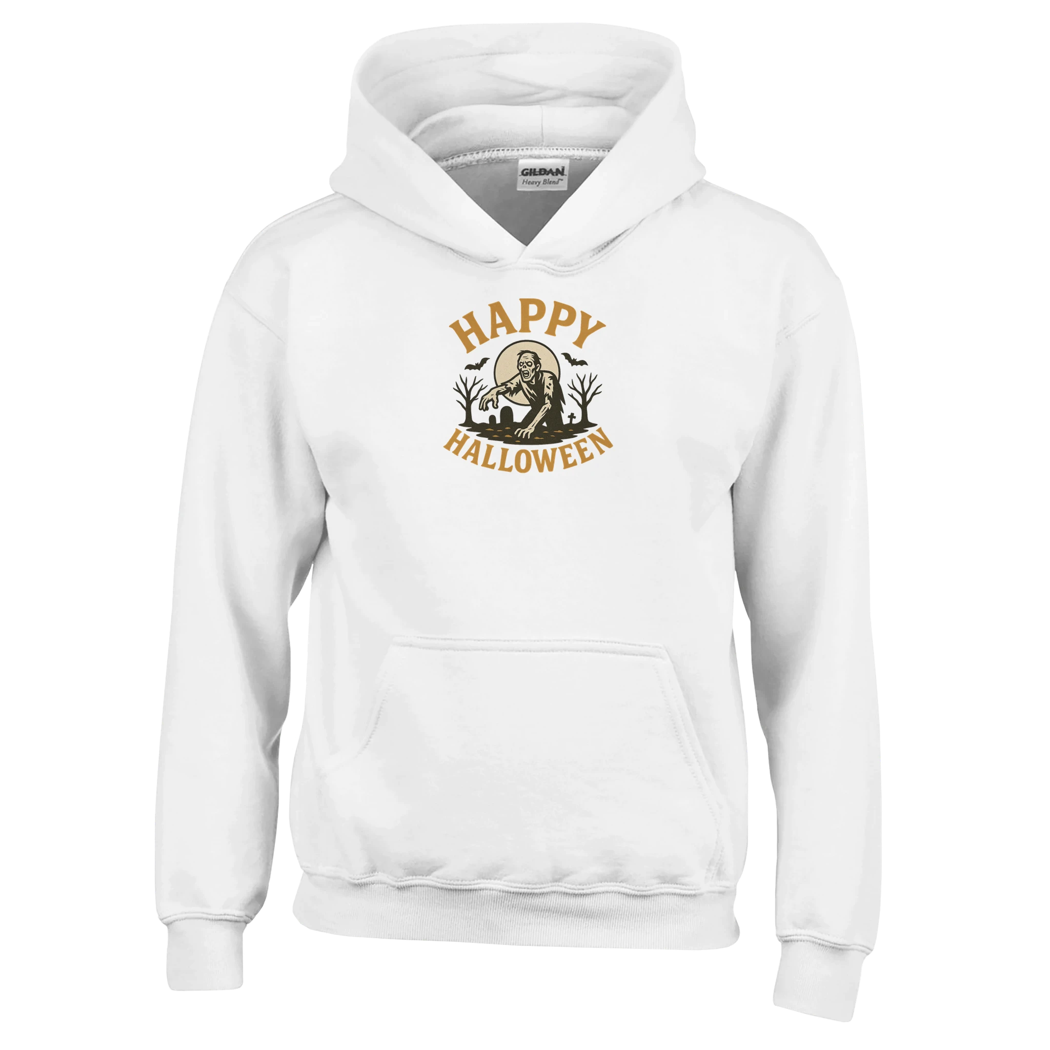 Happy Halloween Graveyard Zombie Kids Hoodie